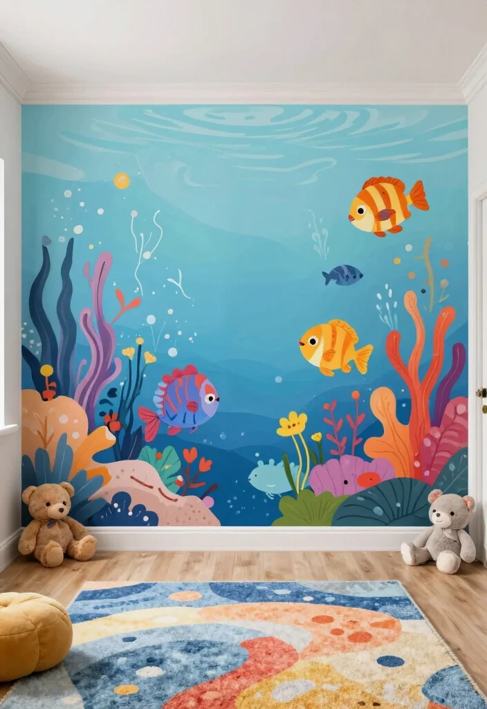 12 Kids Playroom Ideas Small Space That Still Feel Big 6. Interactive Wall Murals 0