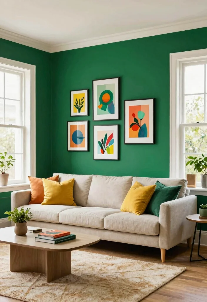 12 Living Room Ideas Colorful Yet Surprisingly Cohesive 1. Bold Accent Walls 0