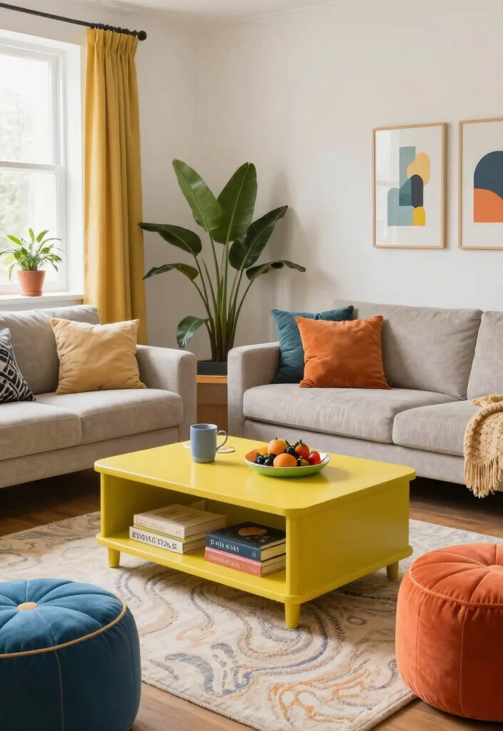 12 Living Room Ideas Colorful Yet Surprisingly Cohesive 10. Function Meets Fun 0