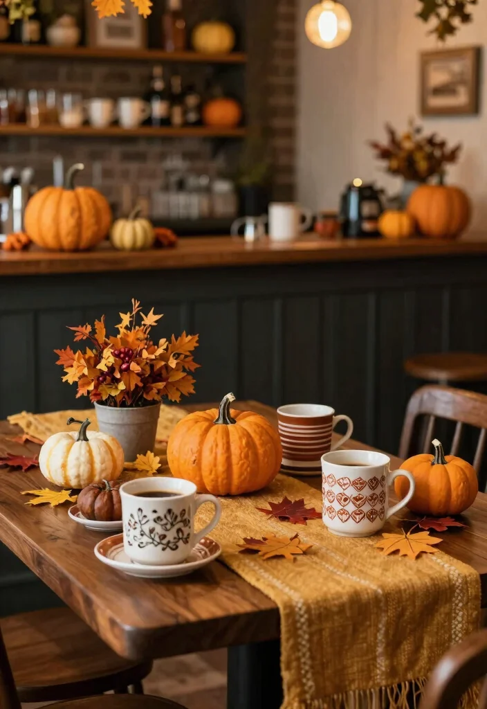 12 Mini Coffee Bar Ideas That Fit Anywhere Without Looking Cramped 11. Seasonal Decor 0