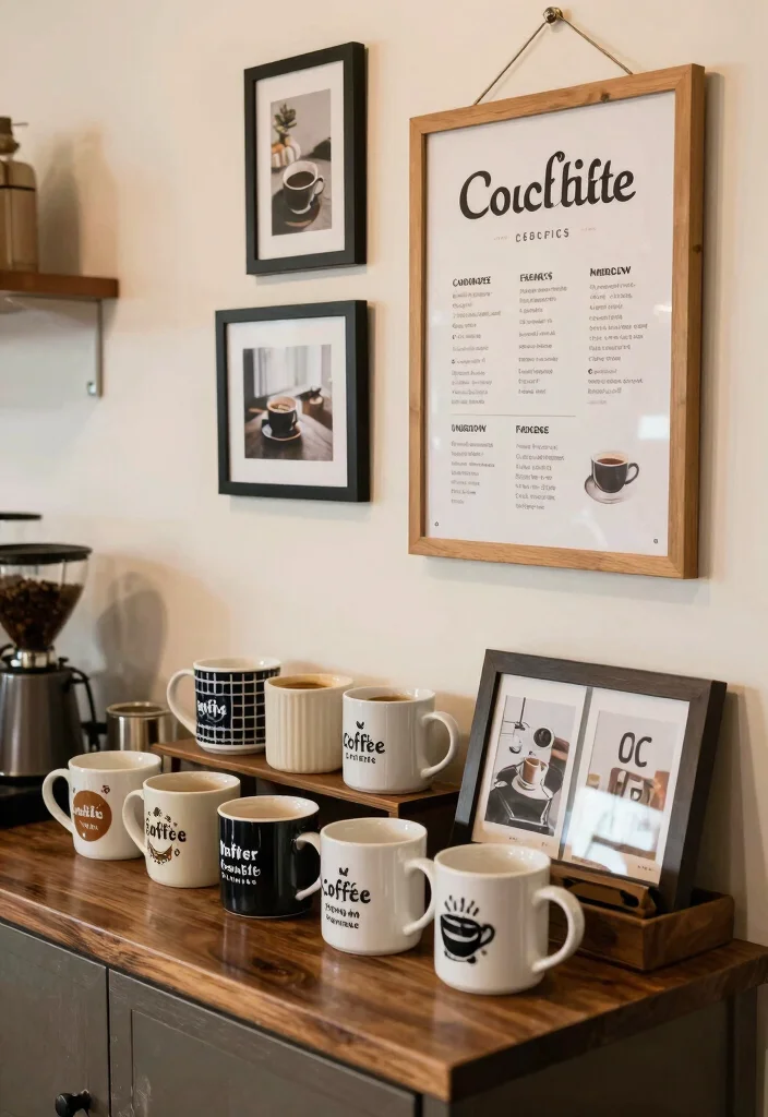 12 Mini Coffee Bar Ideas That Fit Anywhere Without Looking Cramped 12. Personal Touches 0