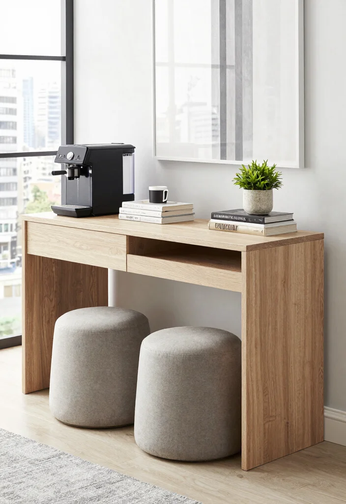 12 Mini Coffee Bar Ideas That Fit Anywhere Without Looking Cramped 2. Multi Functional Furniture 0