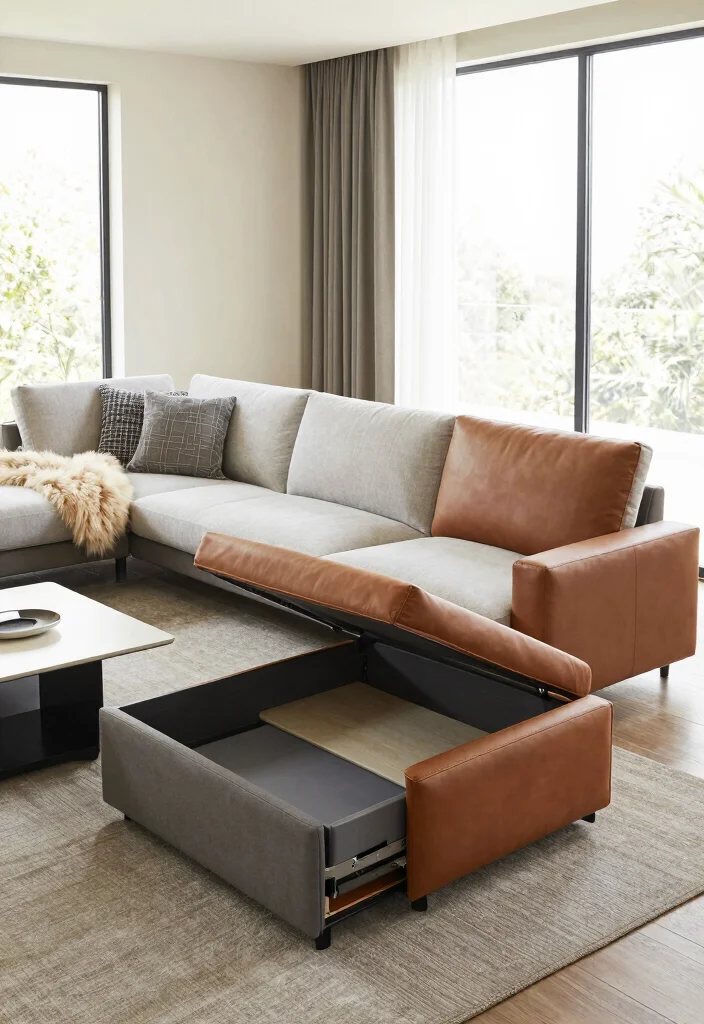 12 Modular Couch Living Room Ideas That Flex with Life 13 12 Modular Couch Living Room Ideas That Flex with Life 3. Multi Functional Madness 0