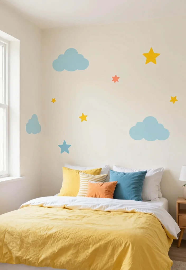 12 No Headboard Ideas Bedroom That Still Look Styled and Intentional 40 12 No Headboard Ideas Bedroom That Still Look Styled and Intentional 10. Wall Decals or Stickers 0