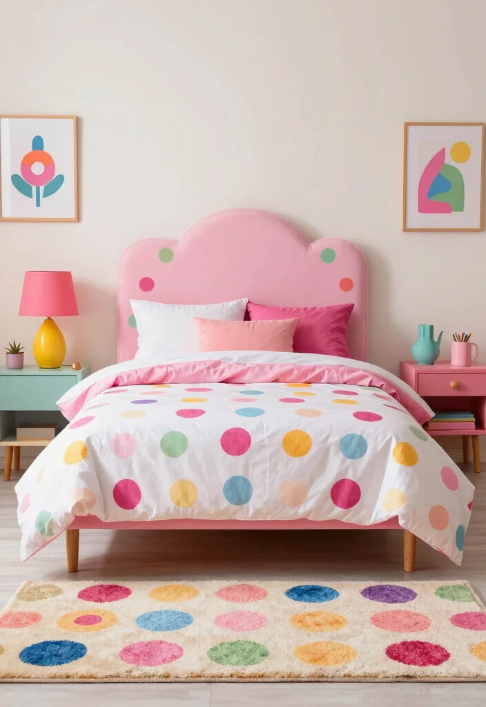 12 Pink Headboard Bedroom Ideas That Feel Playful but Chic 25 12 Pink Headboard Bedroom Ideas That Feel Playful but Chic 5. Playful Polka Dots 0