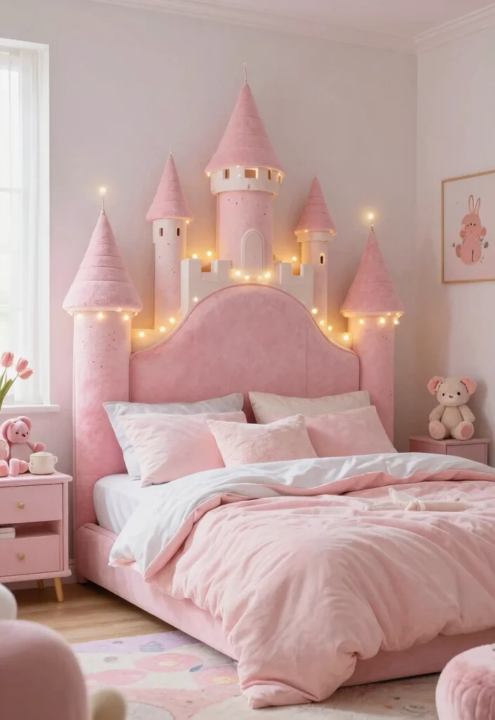 12 Pink Headboard Bedroom Ideas That Feel Playful but Chic 48 12 Pink Headboard Bedroom Ideas That Feel Playful but Chic 8. Whimsical Fairy Tale Design 0