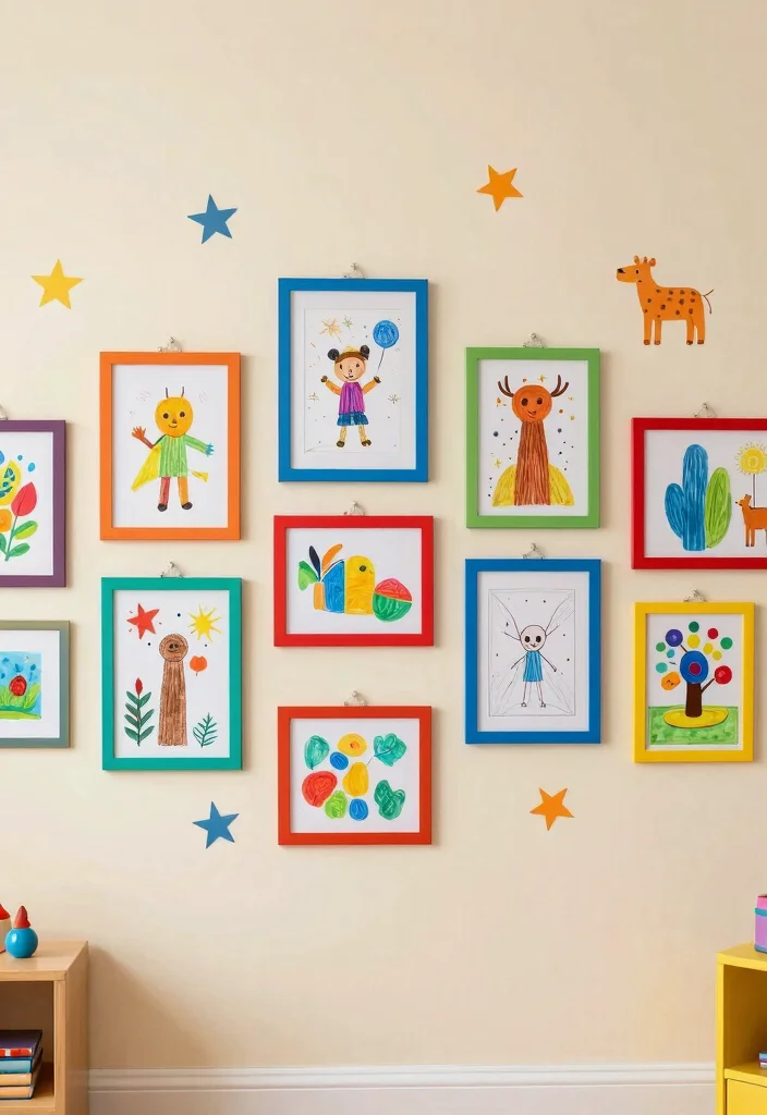 12 Playroom Decorating Ideas That Feel Personal and Lived In 2. Implement Playful Wall Art 0