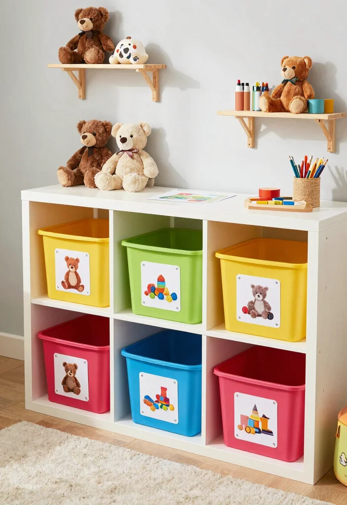 12 Playroom Decorating Ideas That Feel Personal and Lived In 4. Add Personalized Storage Solutions 0