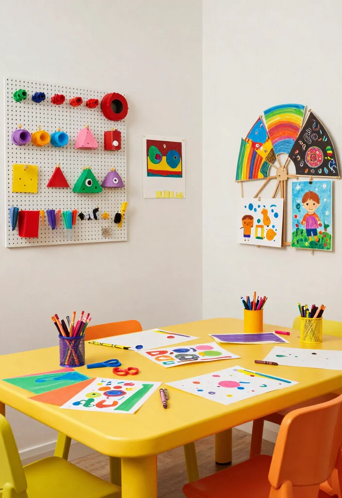 12 Playroom Decorating Ideas That Feel Personal and Lived In 9. Establish a Craft Corner 0
