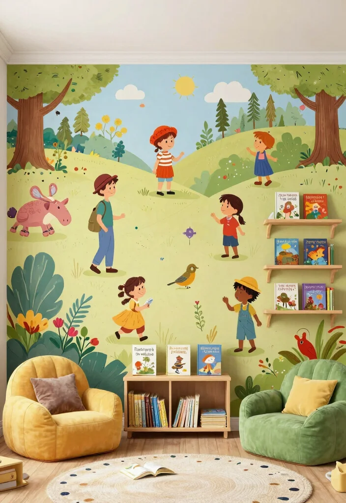 12 Playroom Mural Ideas That Make Walls Magical 10. Storybook World 0