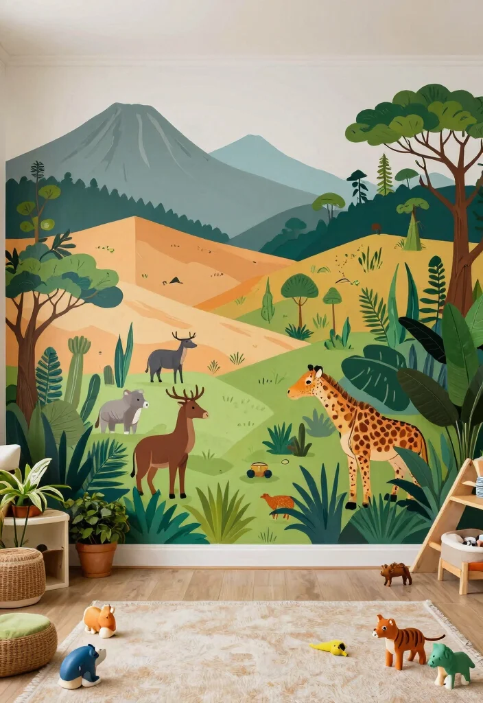 12 Playroom Mural Ideas That Make Walls Magical 11. Nature Exploration 0
