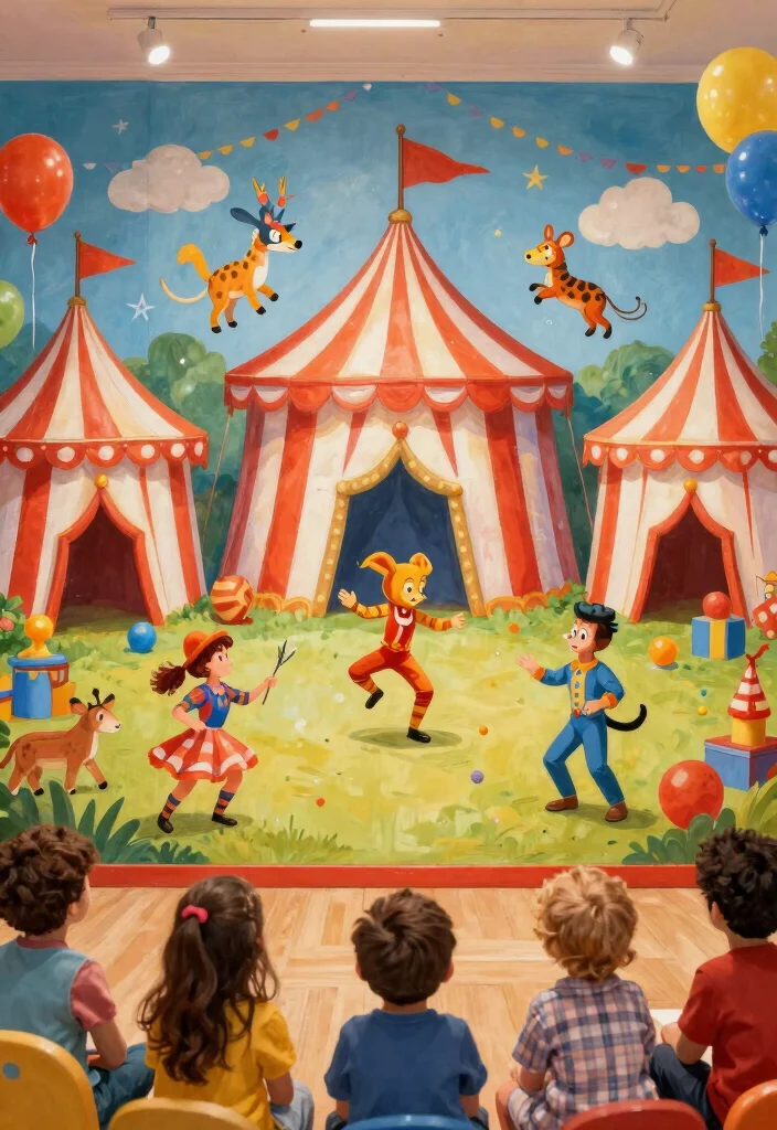 12 Playroom Mural Ideas That Make Walls Magical 12. Circus Extravaganza 0