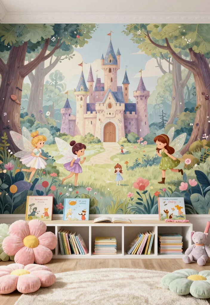 12 Playroom Mural Ideas That Make Walls Magical 8. Fairy Tale Dreams 0