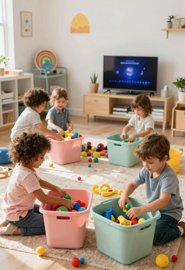 12 Playroom Organization Ideas That Stay Tidy Longer 12. Make Clean Up Fun with Engaging Rituals 0