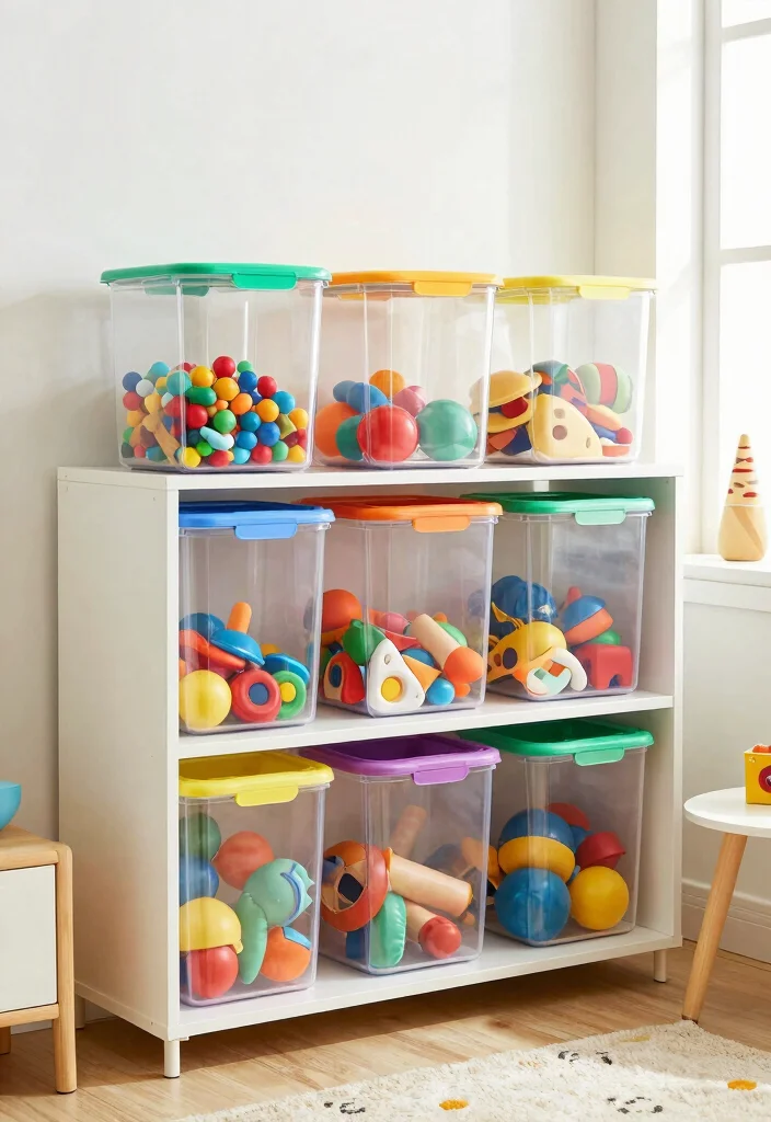 12 Playroom Organization Ideas That Stay Tidy Longer 4. Clear Storage Containers for Visibility 0