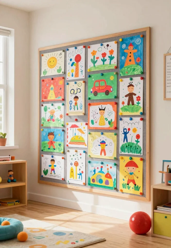12 Playroom Organization Ideas That Stay Tidy Longer 8. Magnet Boards for Art Display 0