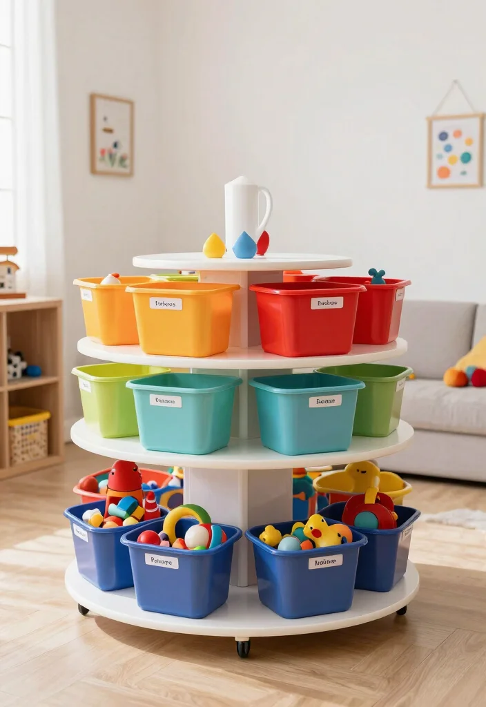 12 Playroom Organization Ideas That Stay Tidy Longer 9. Toy Rotation System for Use and Enjoyment 0