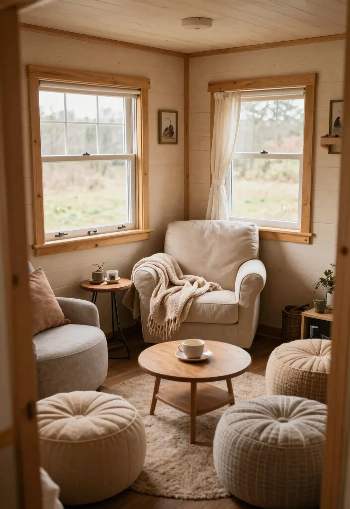 12 Tiny House Living Room Ideas That Feel Smart and Open 12. Create Cozy Corners 0