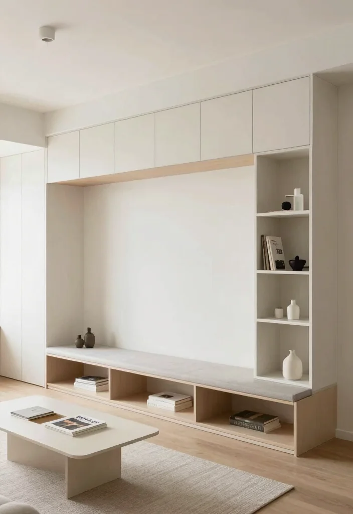 12 Tiny House Living Room Ideas That Feel Smart and Open 7. Built In Storage Solutions 0