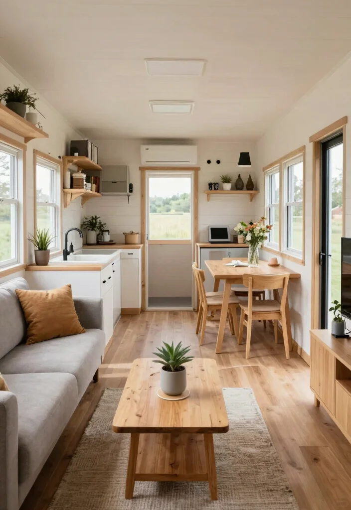 12 Tiny House Living Room Ideas That Feel Smart and Open 8. Open Concept Layout 0