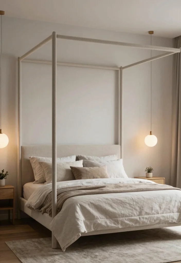 14 Bed With No Headboard Ideas That Feel Calm and Balanced 52 14 Bed With No Headboard Ideas That Feel Calm and Balanced 12. Canopy Bed Frame Without Fabric 0