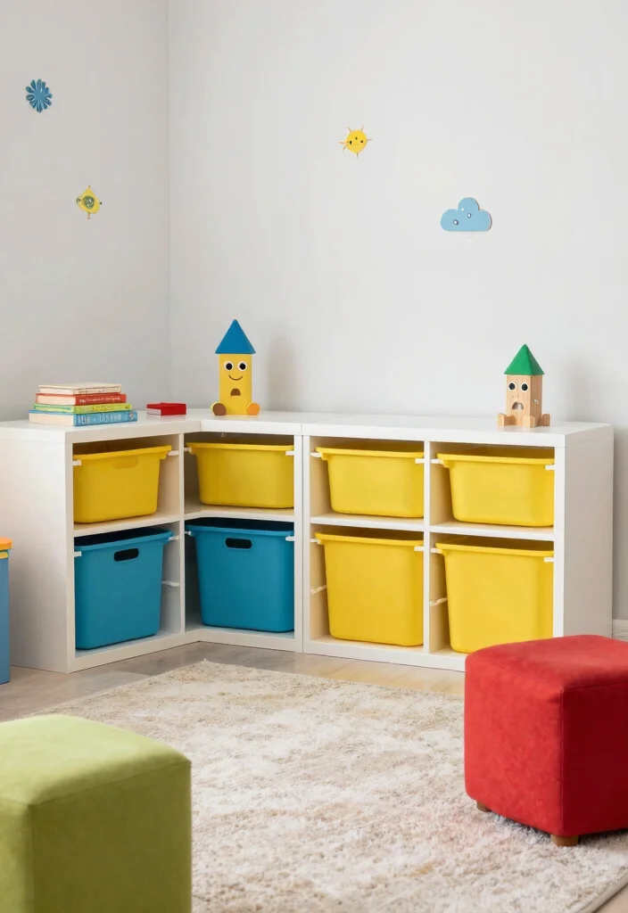 14 Colorful Playroom Ideas That Feel Joyful Not Loud 7. Storage Solutions 0