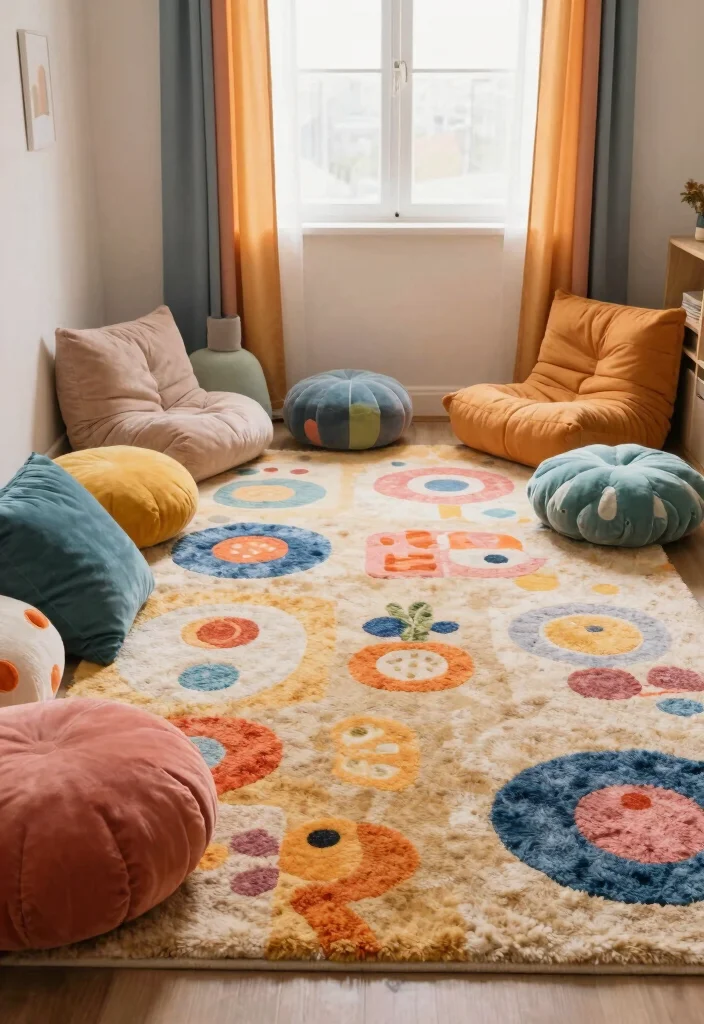 14 Colorful Playroom Ideas That Feel Joyful Not Loud 8. Soft Textiles 0