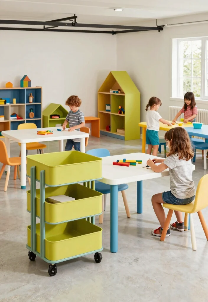 14 Garage Playroom Ideas That Feel Like a Real Room 14. Moveable Play Areas 0