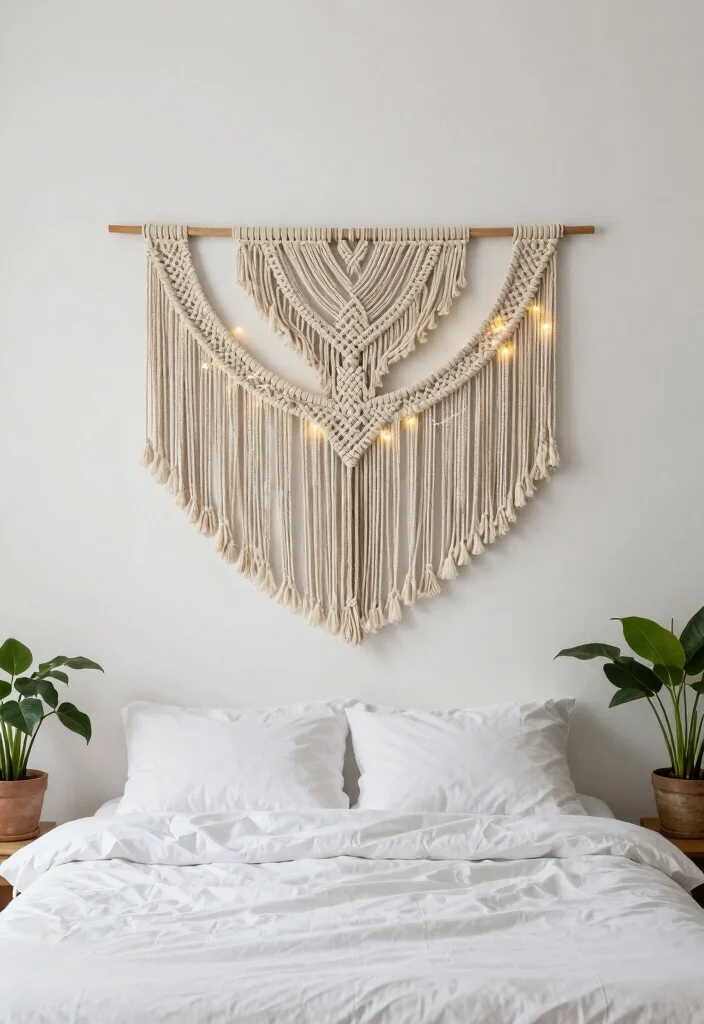 14 Headboard Alternative Ideas That Break Traditional Rules 1 14 Headboard Alternative Ideas That Break Traditional Rules 1. Macram Wall Hanging 0