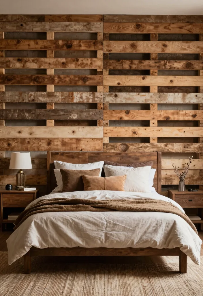 14 Headboard Alternative Ideas That Break Traditional Rules 12 14 Headboard Alternative Ideas That Break Traditional Rules 2. Pallet Wood Feature Wall 0