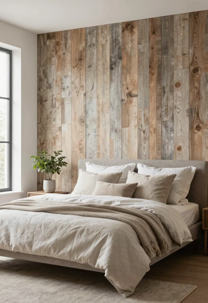 14 No Headboard Bed Ideas That Still Look Finished 1. Textured Wall Panels 0