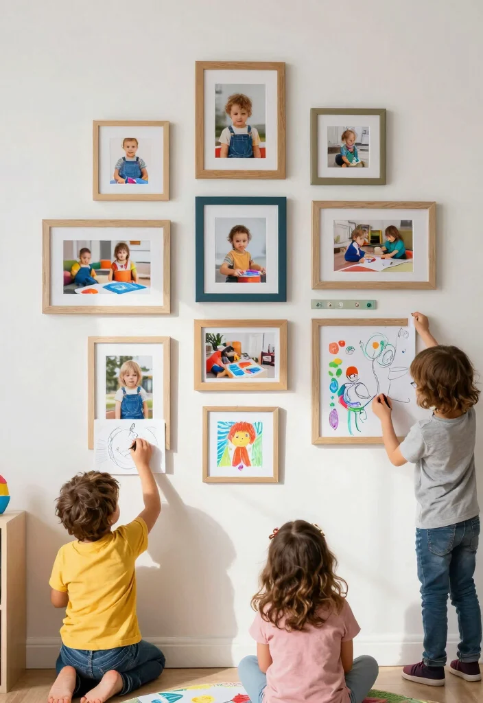 14 Playroom Wall Ideas That Turn Walls Into Imagination Zones 10. Fun Photo Walls 0