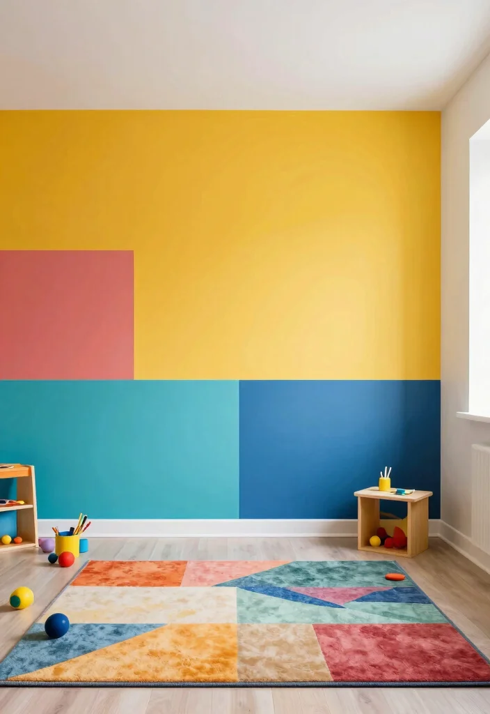 14 Playroom Wall Ideas That Turn Walls Into Imagination Zones 14. Artistic Color Block Walls 0