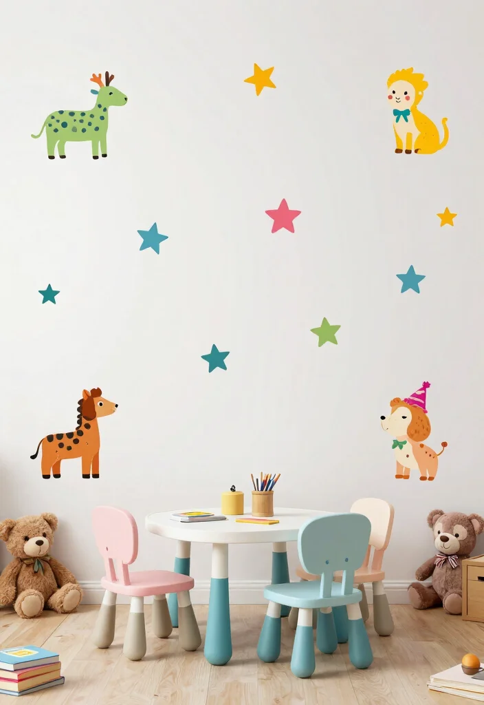 14 Playroom Wall Ideas That Turn Walls Into Imagination Zones 4. Playful Wall Decals 0