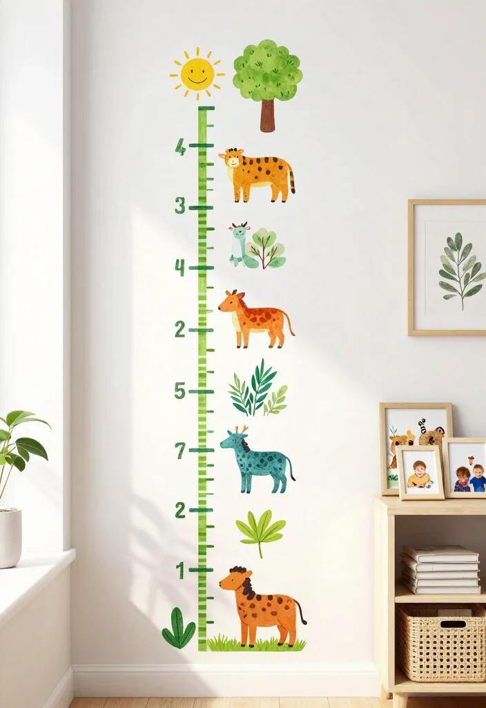 14 Playroom Wall Ideas That Turn Walls Into Imagination Zones 6. Growth Chart Wall Stencils 0