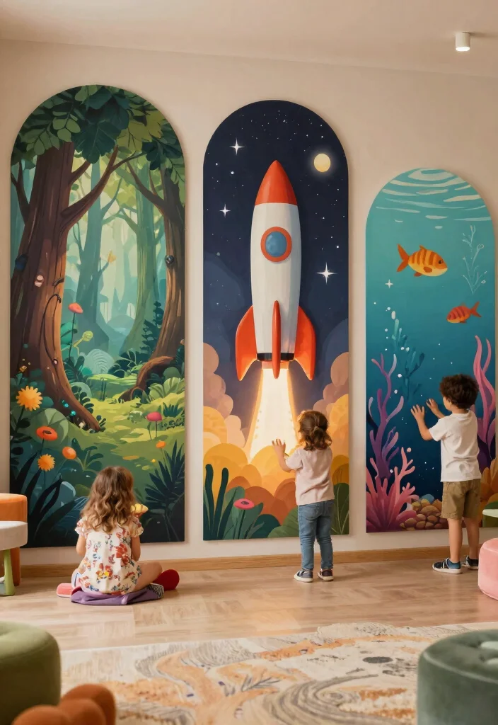 14 Playroom Wall Ideas That Turn Walls Into Imagination Zones 9. Themed Wall Panels 0