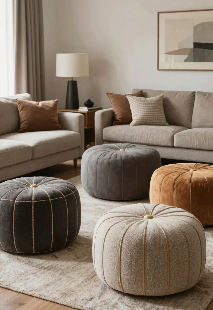 14 Pouf Ottoman Living Room Ideas for Relaxed Flexible Seating Conclusion 0