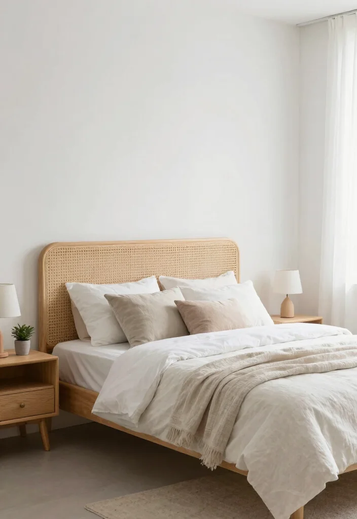 14 Rattan Headboard Bedroom Ideas That Bring Natural Warmth 1 14 Rattan Headboard Bedroom Ideas That Bring Natural Warmth 1. Minimalist Rattan Headboard 0