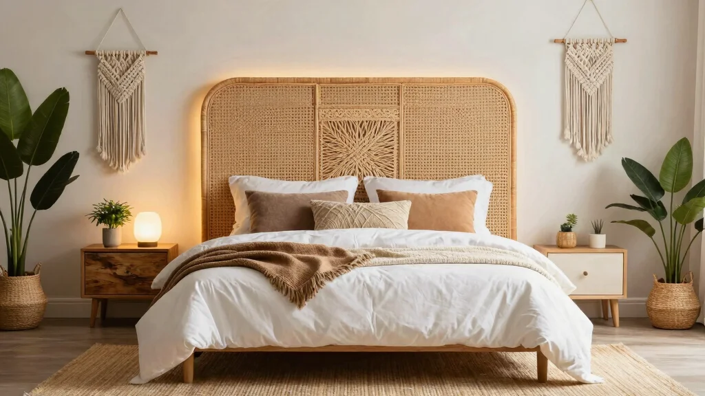 14 Rattan Headboard Bedroom Ideas That Bring Natural Warmth