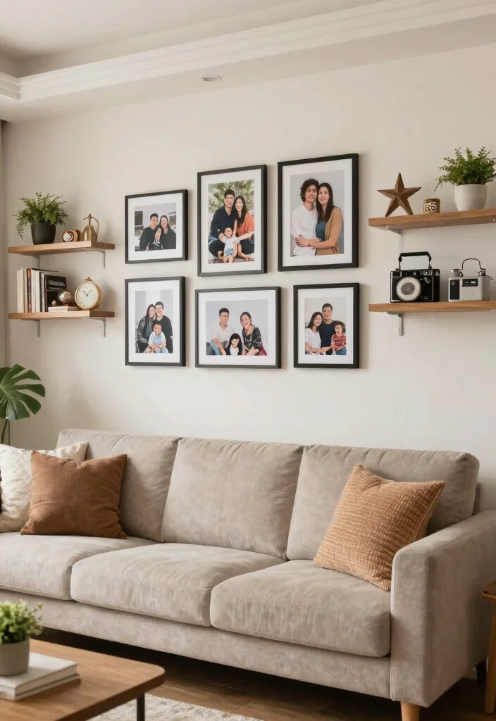 14 Split Level Living Room Ideas With Seamless Flow 14. Personalized Decor 0