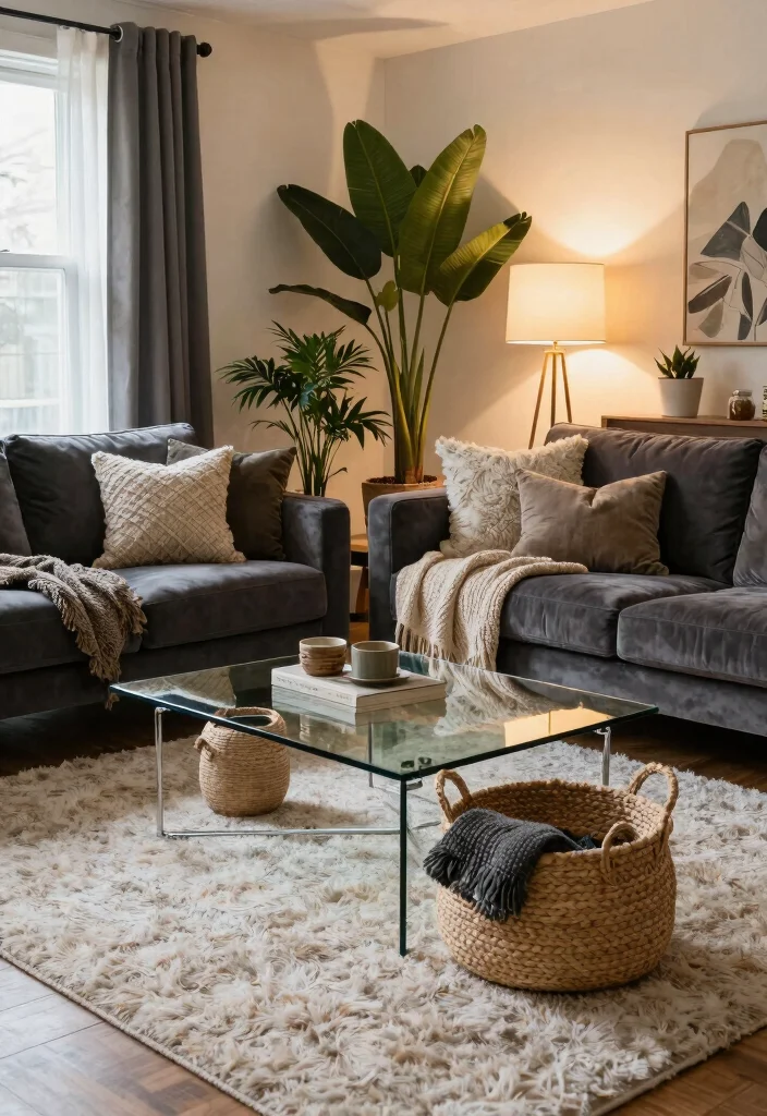 14 Split Level Living Room Ideas With Seamless Flow 3. Layer Textures 0