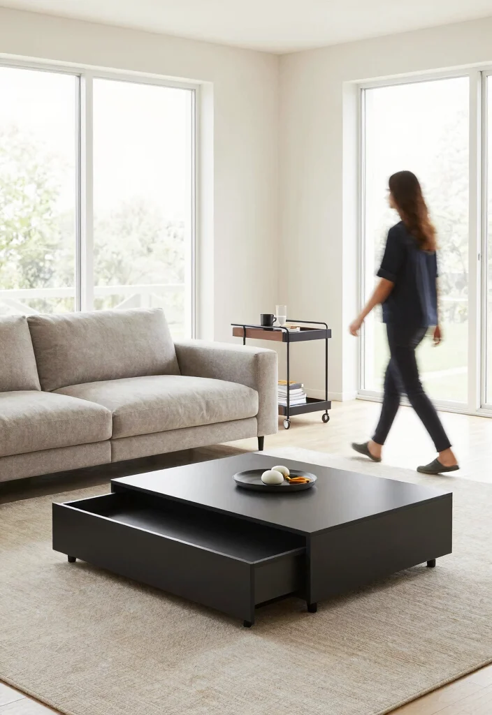 14 Split Level Living Room Ideas With Seamless Flow 8. Flexible Furniture Arrangements 0