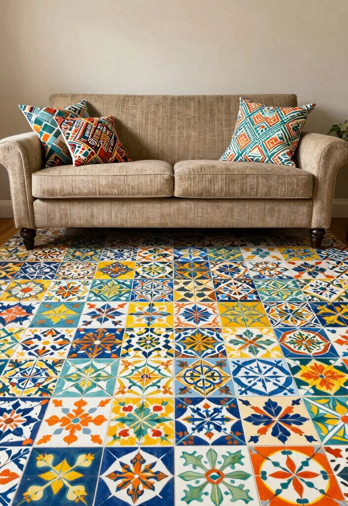 14 Tiles Ideas Living Room That Add Texture Without Overwhelm 51 14 Tiles Ideas Living Room That Add Texture Without Overwhelm 11. Bold Patterns Statement Tiles 0