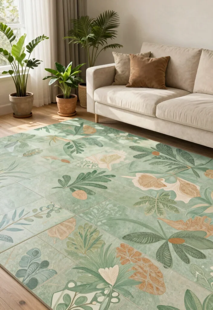 14 Tiles Ideas Living Room That Add Texture Without Overwhelm 63 14 Tiles Ideas Living Room That Add Texture Without Overwhelm 13. Biophilic Design Tiles Nature Inspired 0