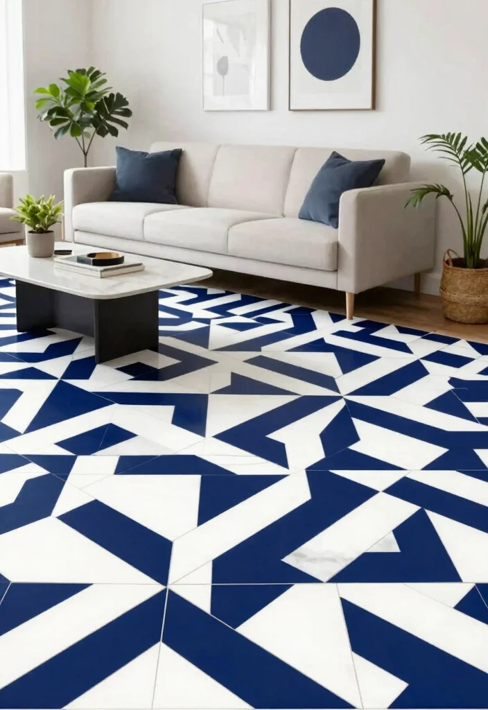 14 Tiles Ideas Living Room That Add Texture Without Overwhelm 26 14 Tiles Ideas Living Room That Add Texture Without Overwhelm 6. Geometric Tile Patterns Modern Edge 0