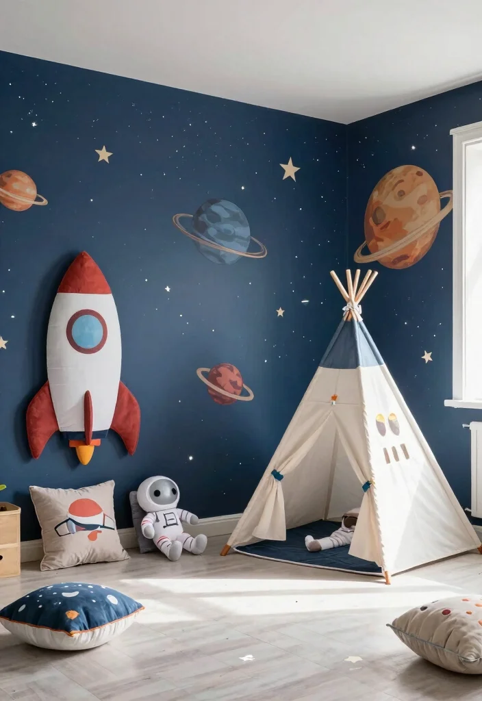 14 Tiny Playroom Ideas That Use Every Inch Well 14. Themed Decor Elements 0