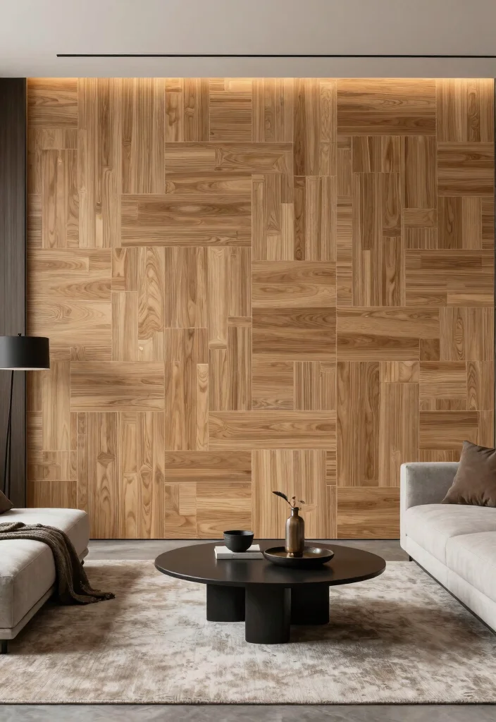 14 Wood Wall Design Ideas Living Room That Add Warm Texture 64 14 Wood Wall Design Ideas Living Room That Add Warm Texture 14. Wood Tile Wall for a Unique Texture 0