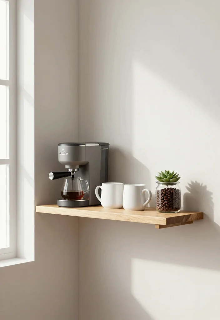 15 Bar and Coffee Station Ideas for Hosting with Style 1 15 Bar and Coffee Station Ideas for Hosting with Style 1. Chic Minimalist Coffee Nook 0