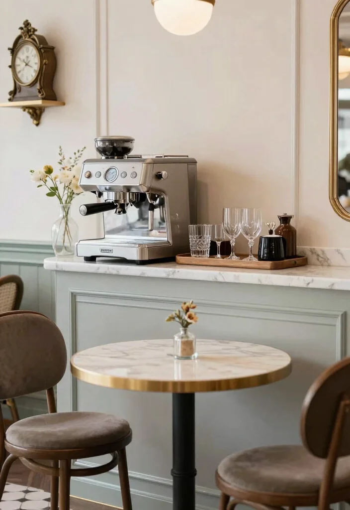 15 Bar and Coffee Station Ideas for Hosting with Style 52 15 Bar and Coffee Station Ideas for Hosting with Style 12. Elegant European Caf Style 0