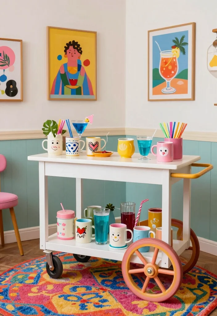 15 Bar and Coffee Station Ideas for Hosting with Style 53 15 Bar and Coffee Station Ideas for Hosting with Style 13. Youthful and Playful Setup 0